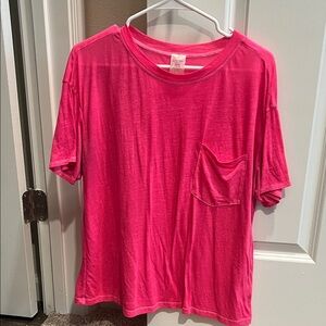 No Boundaries Vibrant Pink Short Sleeve Tee